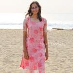 Elegant Pink Floral Organza Kurti Set – Graceful Festive Collectio